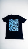 Giraffe Print Navy & Sky Blue T-Shirt